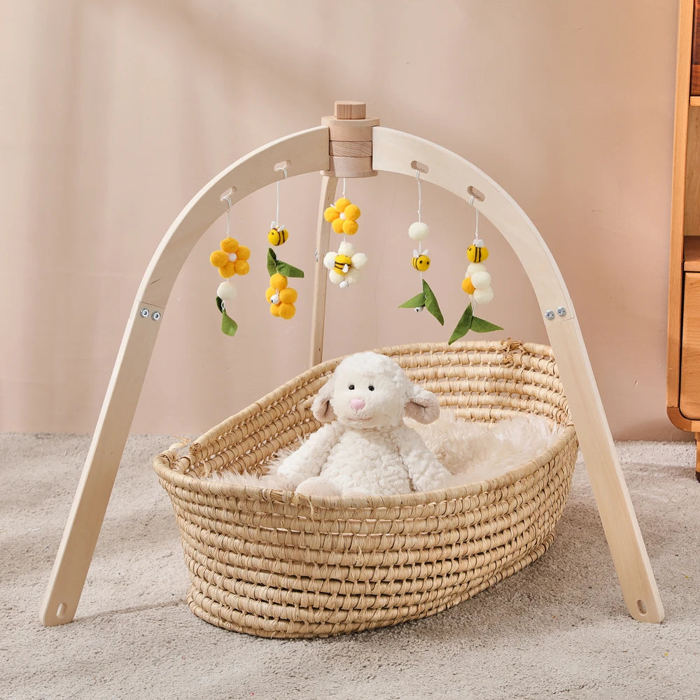 Wooden Baby Gym Frame Play Arch | Montessori Activity Center Newborn to 3 years