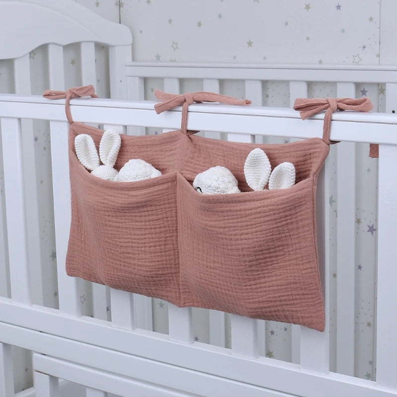 Baby Crib Organizer | Hanging Nursery Storage & Diaper Caddy