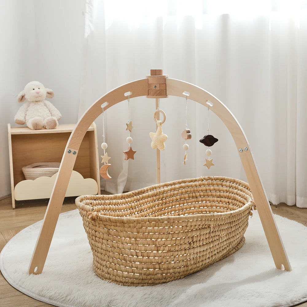 Wooden Baby Gym Frame Play Arch | Montessori Activity Center Newborn to 3 years