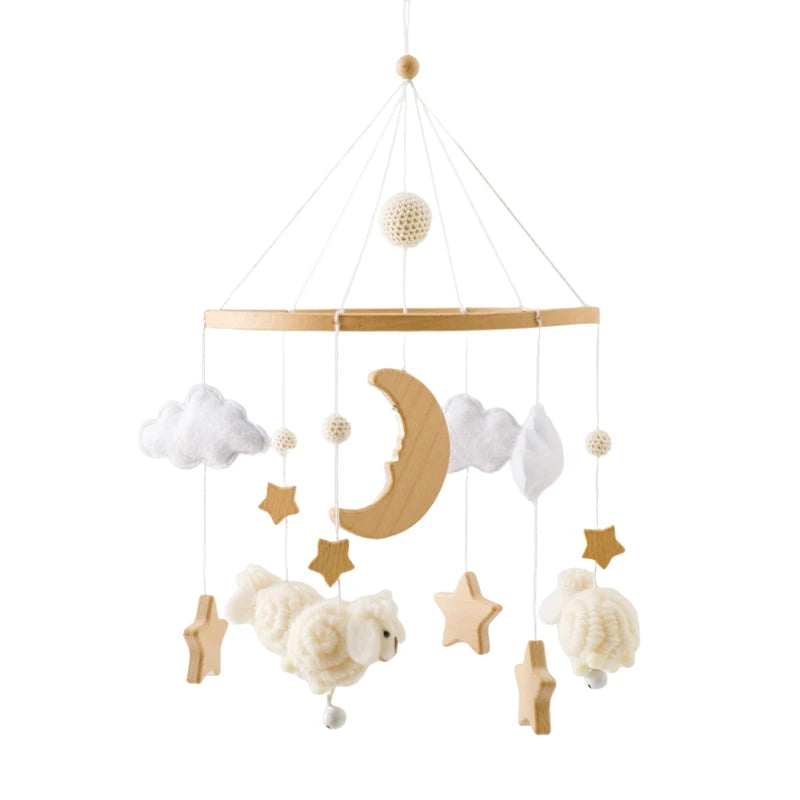 Wooden Musical Baby Mobile for Crib | Premium Nursery Mobile with Rotating Music & Safety Certified Design