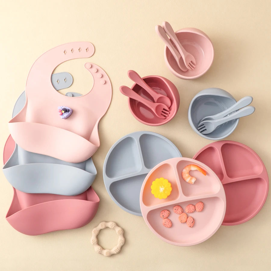 Baby Feeding Set Silicone BPA Free | Baby Led Weaning Complete Kit 6m+