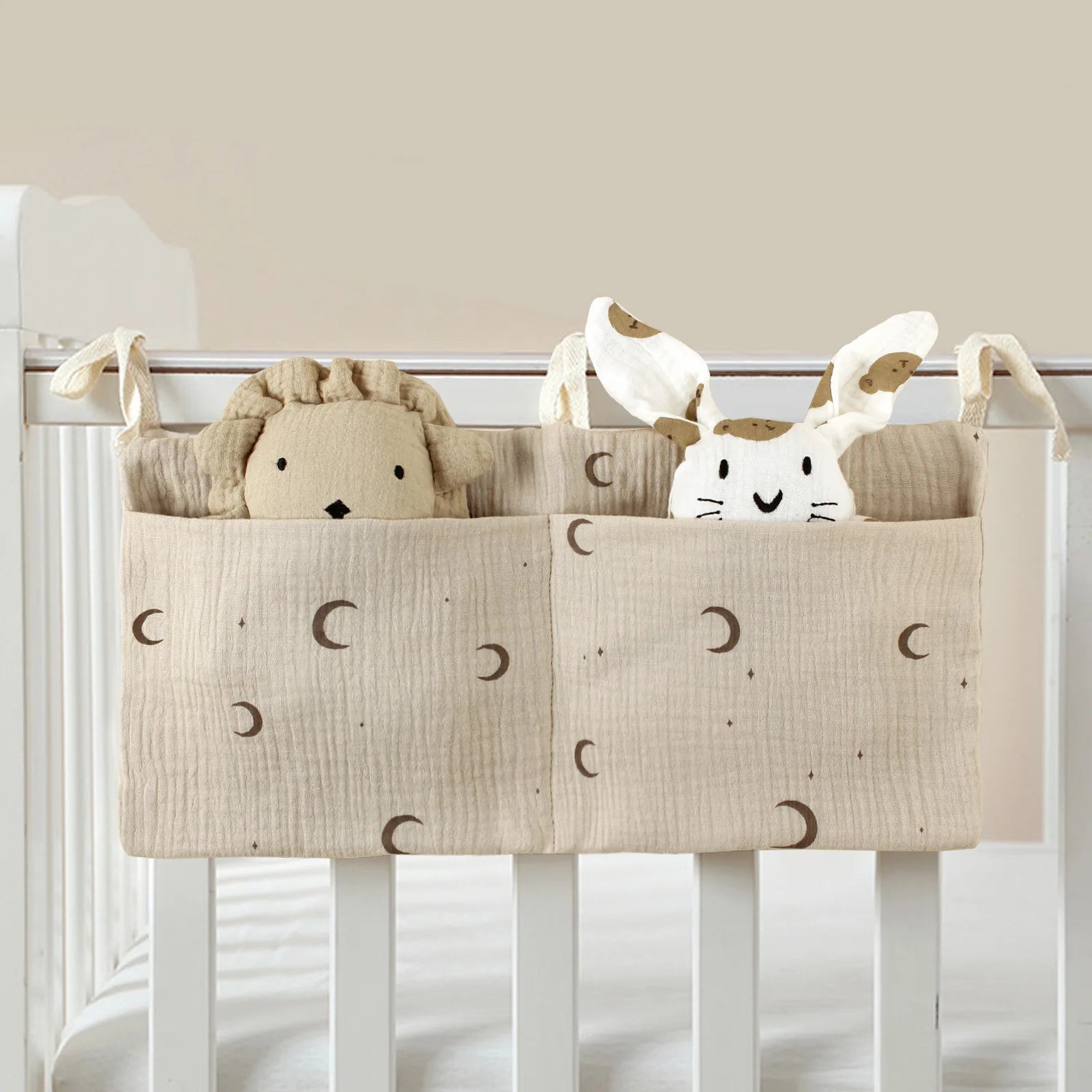 Baby Crib Organizer | Hanging Nursery Storage & Diaper Caddy