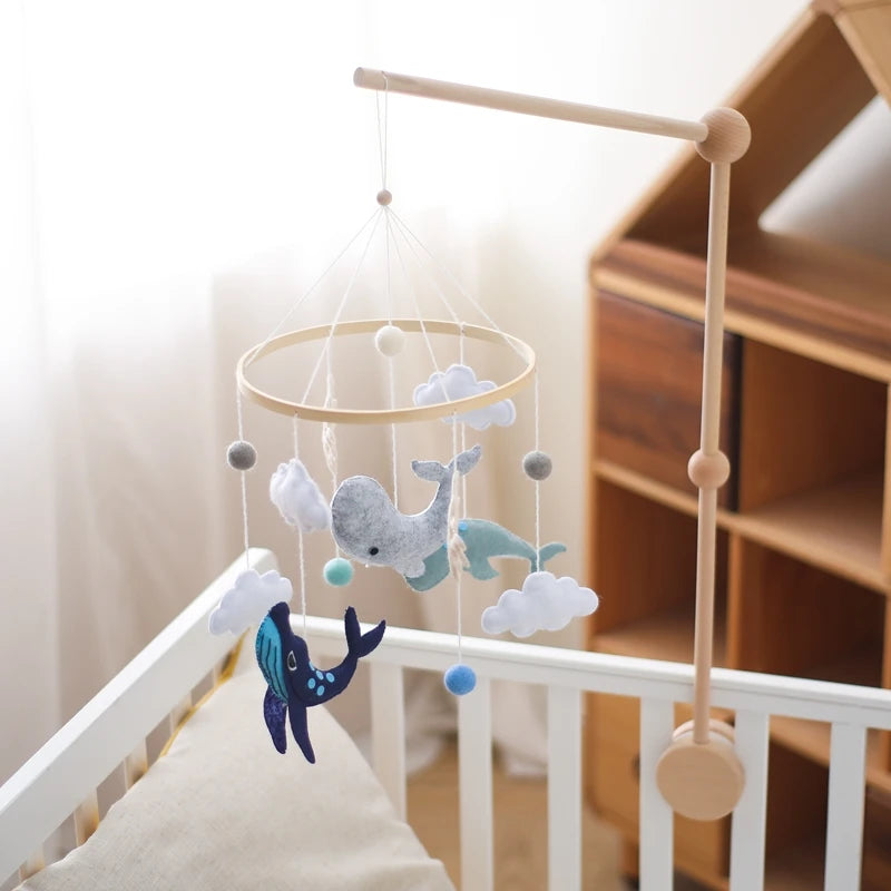 Wooden Musical Baby Mobile for Crib | Premium Nursery Mobile with Rotating Music & Safety Certified Design