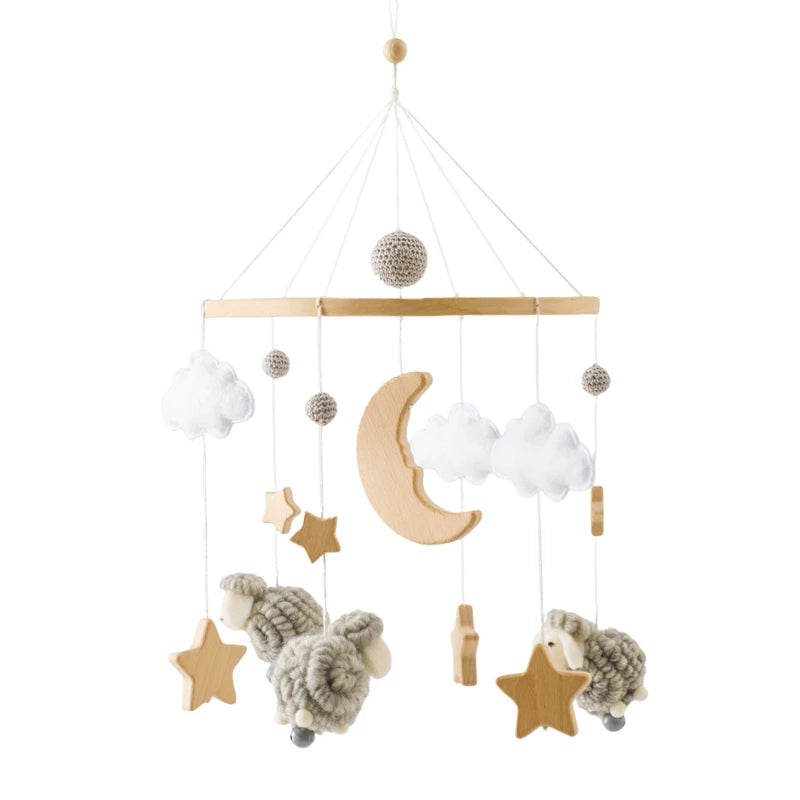 Wooden Musical Baby Mobile for Crib | Premium Nursery Mobile with Rotating Music & Safety Certified Design