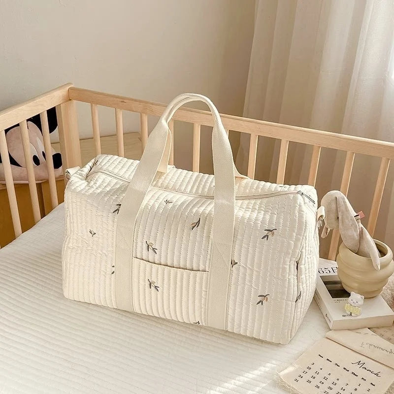 Large Mommy Bag Multi-Functional Tote Diaper Bag | Quilted Travel Baby Organizer 30-50cm
