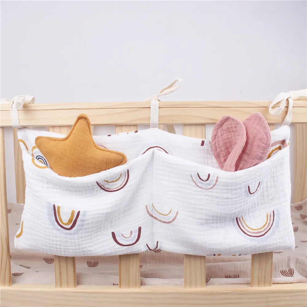 Baby Crib Organizer | Hanging Nursery Storage & Diaper Caddy