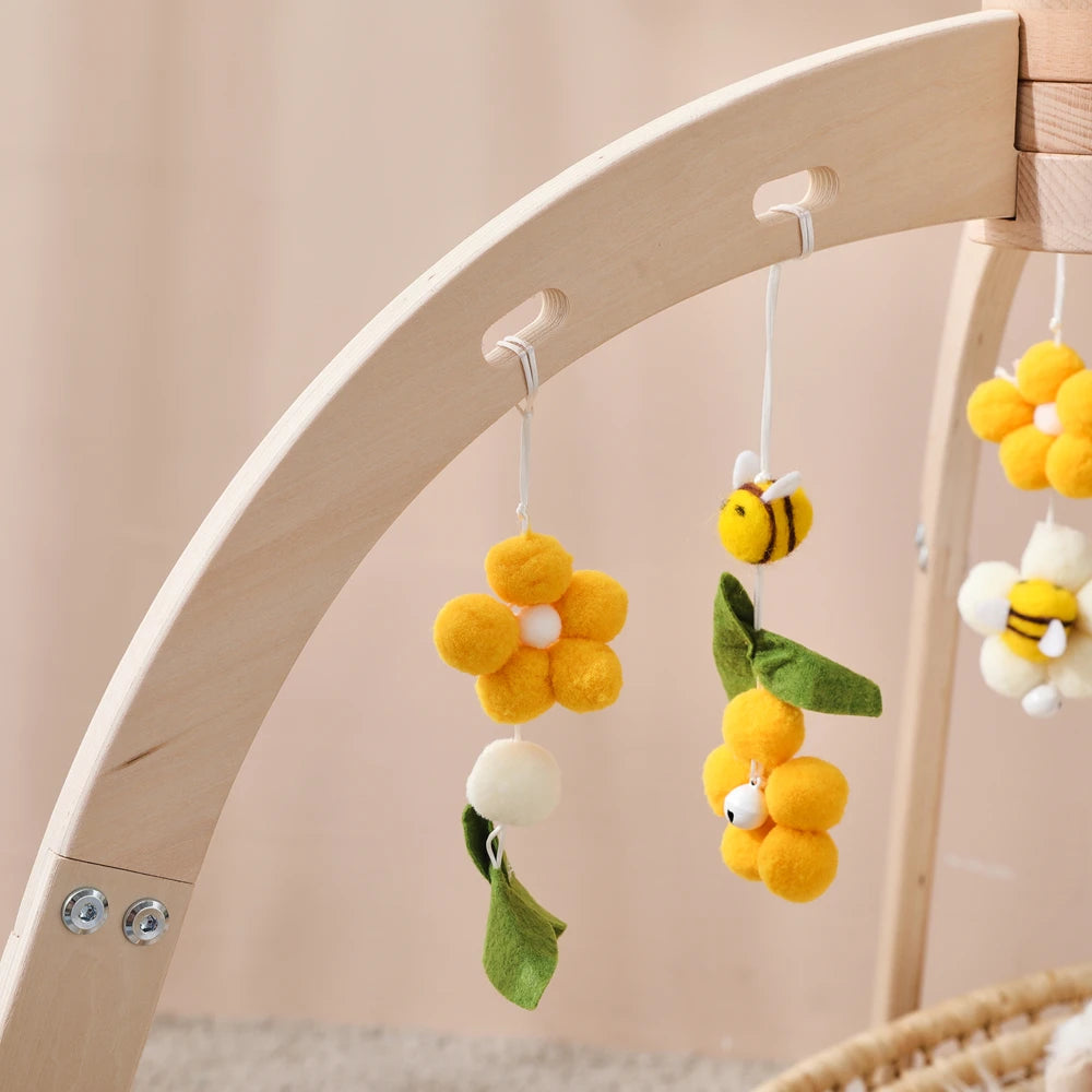 Wooden Baby Gym Frame Play Arch | Montessori Activity Center Newborn to 3 years