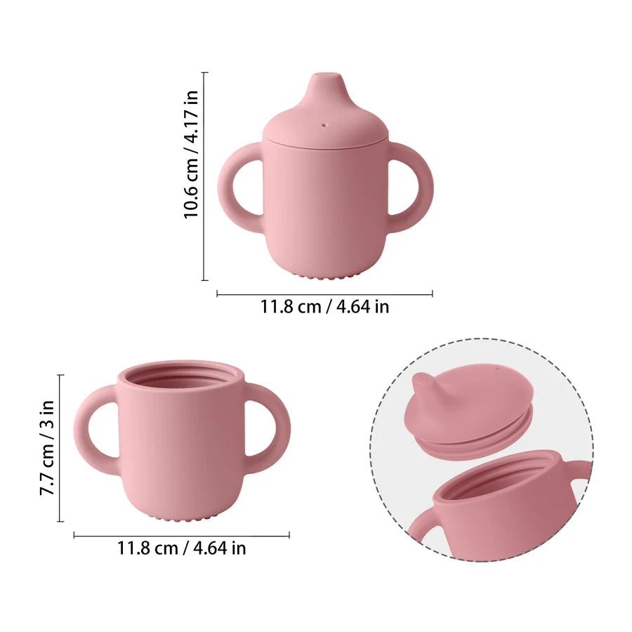 Silicone Sippy Cup Training Cup with Handles | BPA Free Toddler Trainer Cup 160/150ml Baby First Cup