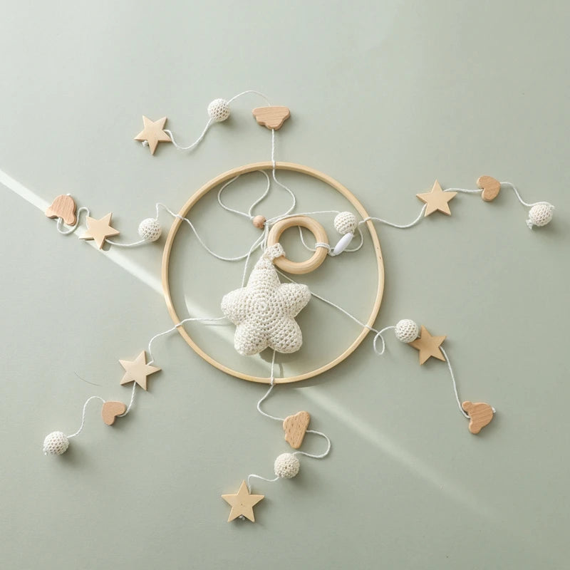 Wooden Musical Baby Mobile for Crib | Premium Nursery Mobile with Rotating Music & Safety Certified Design