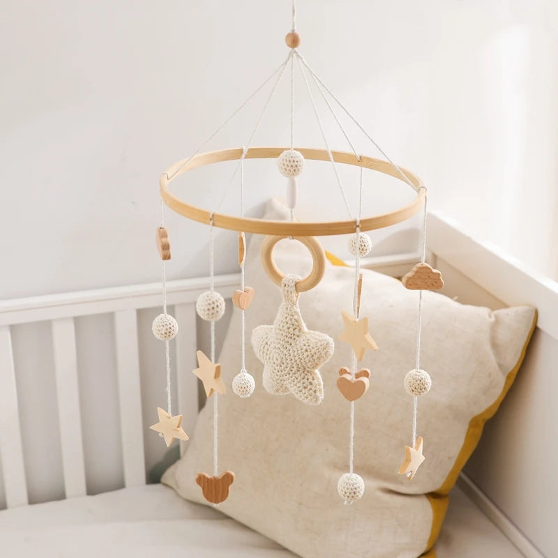 Wooden Musical Baby Mobile for Crib | Premium Nursery Mobile with Rotating Music & Safety Certified Design