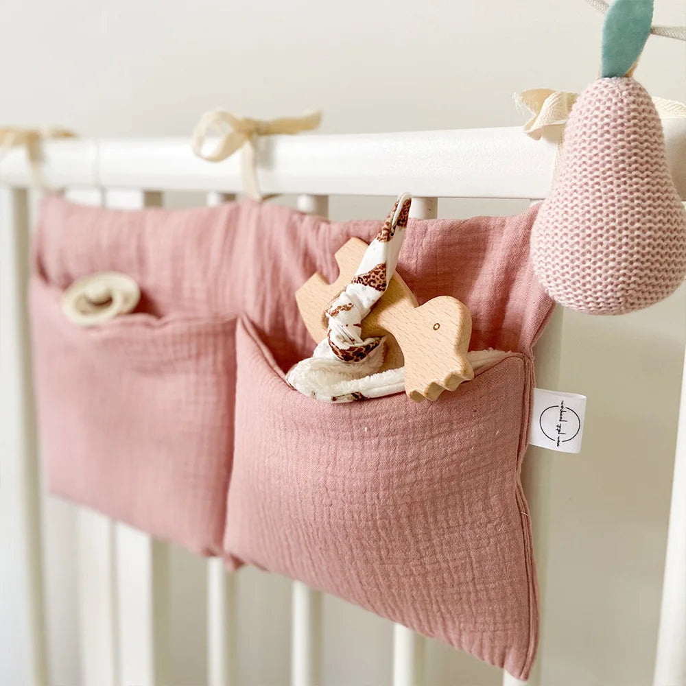 Baby Crib Organizer | Hanging Nursery Storage & Diaper Caddy