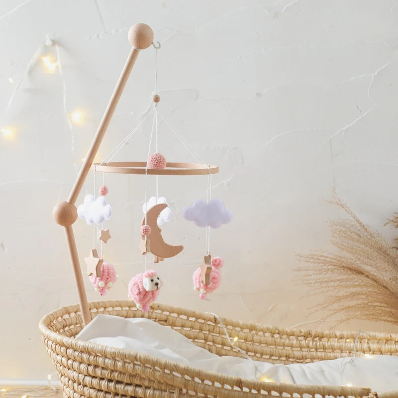 Wooden Musical Baby Mobile for Crib | Premium Nursery Mobile with Rotating Music & Safety Certified Design