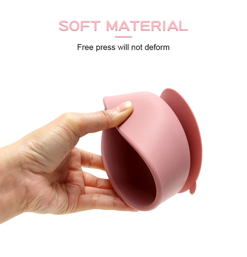 Nordic Silicone Baby Bowl Suction Plate | BPA Free Toddler Dishes 6M-6Y