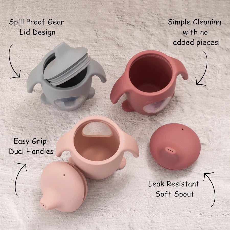 Silicone Sippy Cup Training Cup with Handles | BPA Free Toddler Trainer Cup 160/150ml Baby First Cup