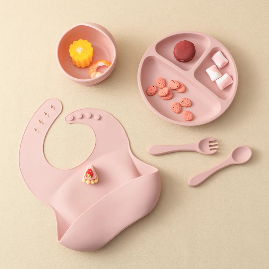 Baby Feeding Set Silicone BPA Free | Baby Led Weaning Complete Kit 6m+