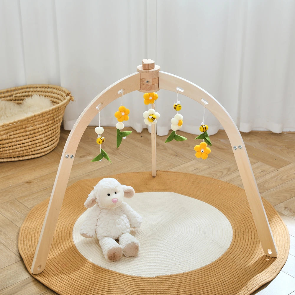 Wooden Baby Gym Frame Play Arch | Montessori Activity Center Newborn to 3 years