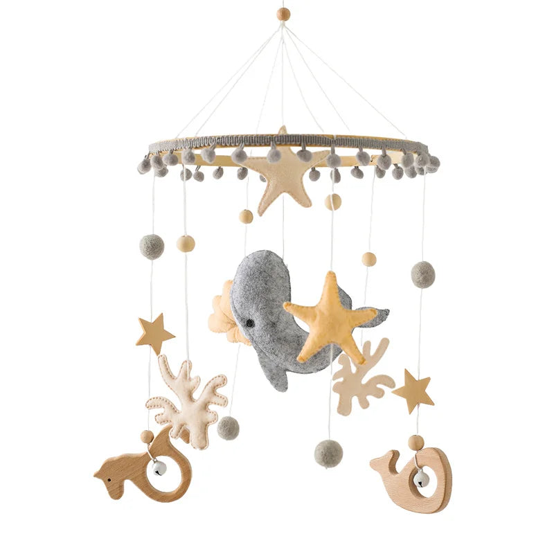 Wooden Musical Baby Mobile for Crib | Premium Nursery Mobile with Rotating Music & Safety Certified Design