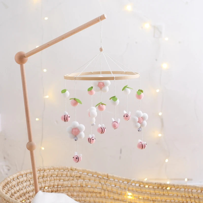 Wooden Musical Baby Mobile for Crib | Premium Nursery Mobile with Rotating Music & Safety Certified Design