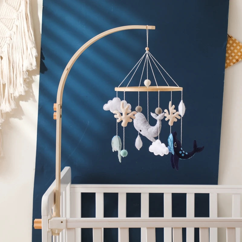 Wooden Musical Baby Mobile for Crib | Premium Nursery Mobile with Rotating Music & Safety Certified Design