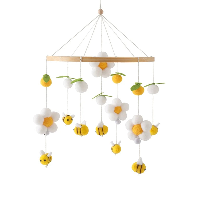 Wooden Musical Baby Mobile for Crib | Premium Nursery Mobile with Rotating Music & Safety Certified Design