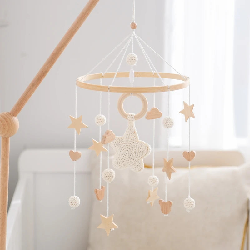 Wooden Musical Baby Mobile for Crib | Premium Nursery Mobile with Rotating Music & Safety Certified Design