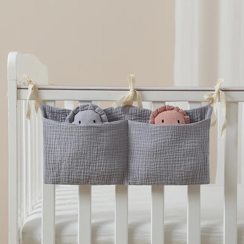 Baby Crib Organizer | Hanging Nursery Storage & Diaper Caddy