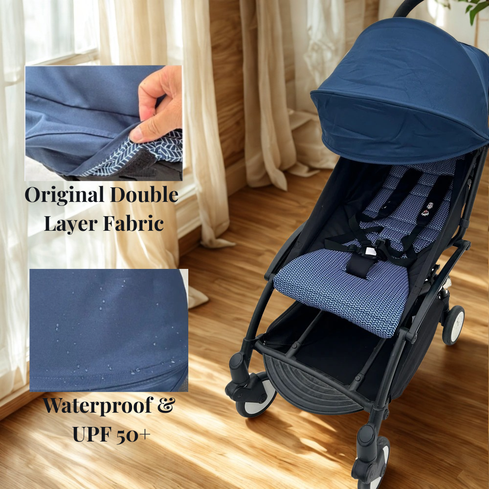 Stroller Replacement Cover Set YOYO Compatible | Waterproof Sunshade Seat Pad UPF50+