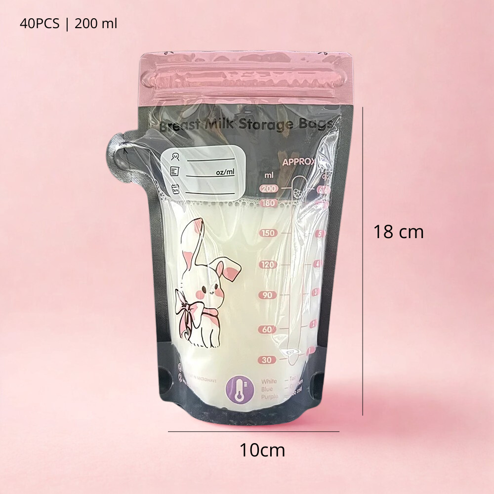 40 Breast Milk Storage Bags | BPA Free Leak Proof Freezer Safe