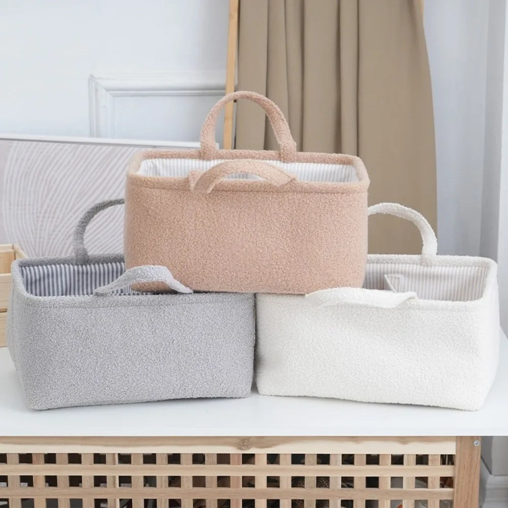 Travel Portable Diaper Bag Organizer | Multifunctional Baby Storage Basket