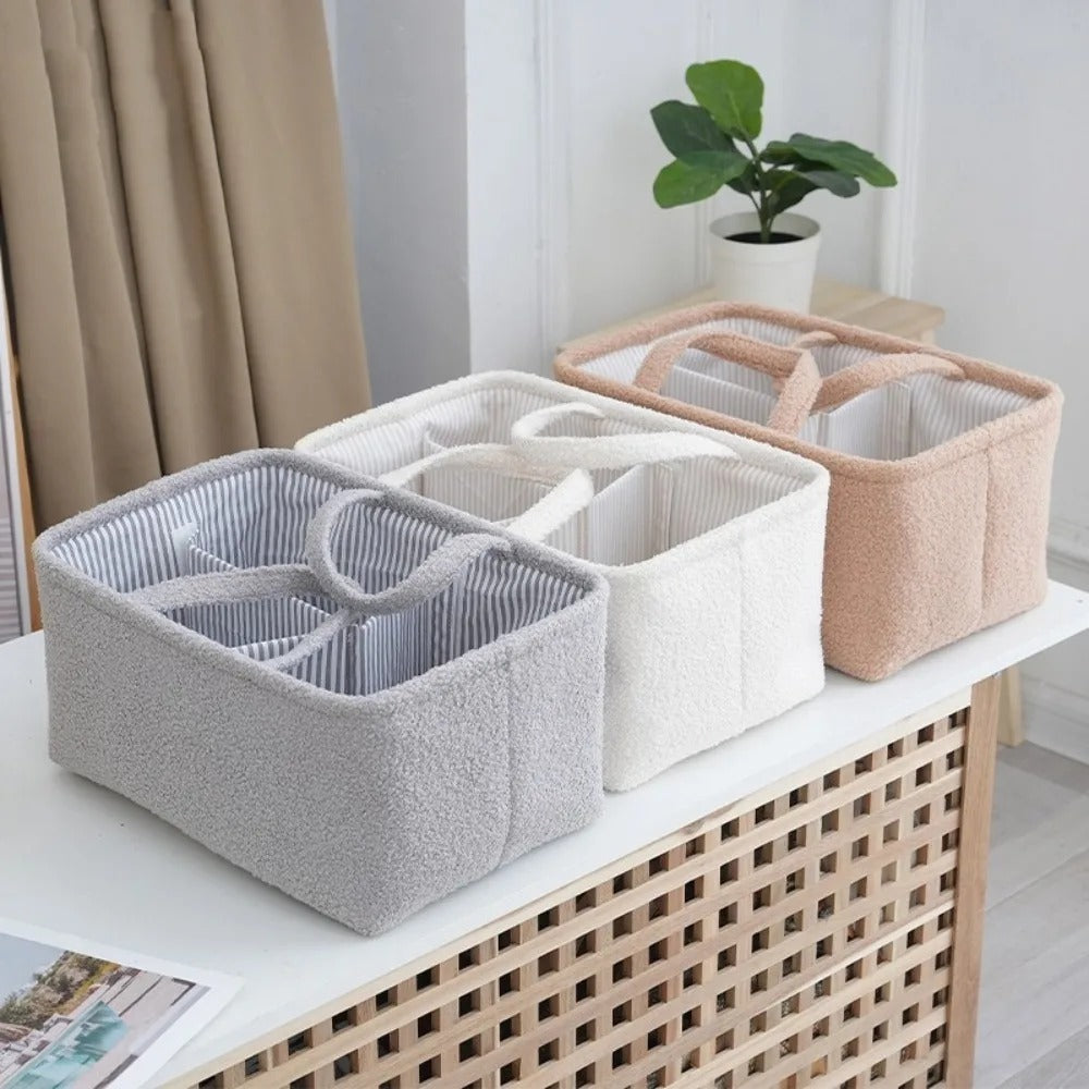 Travel Portable Diaper Bag Organizer | Multifunctional Baby Storage Basket
